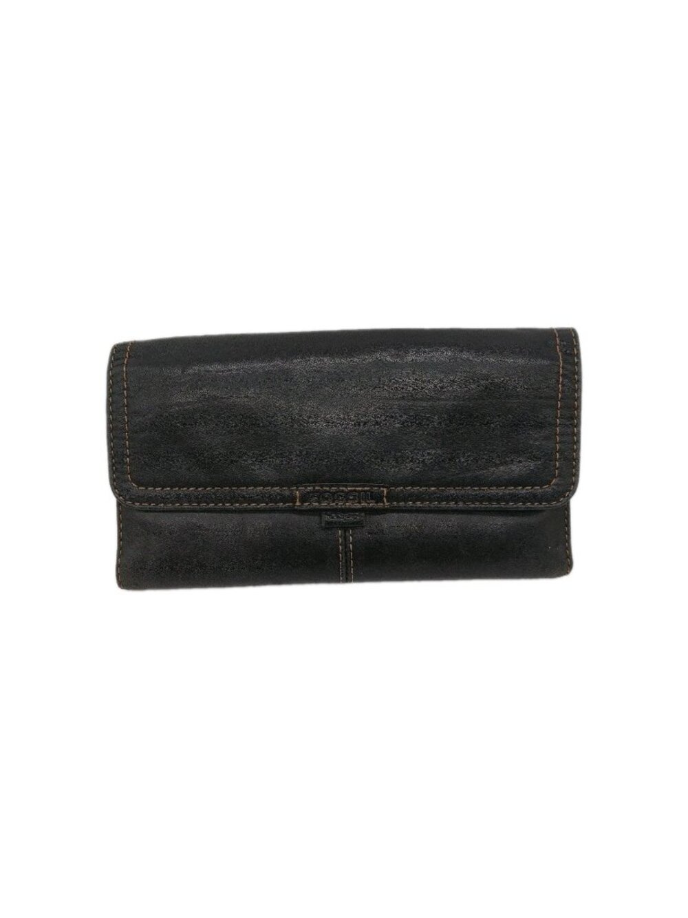 Fossil Black Soft Leather Tri-Fold Wallet